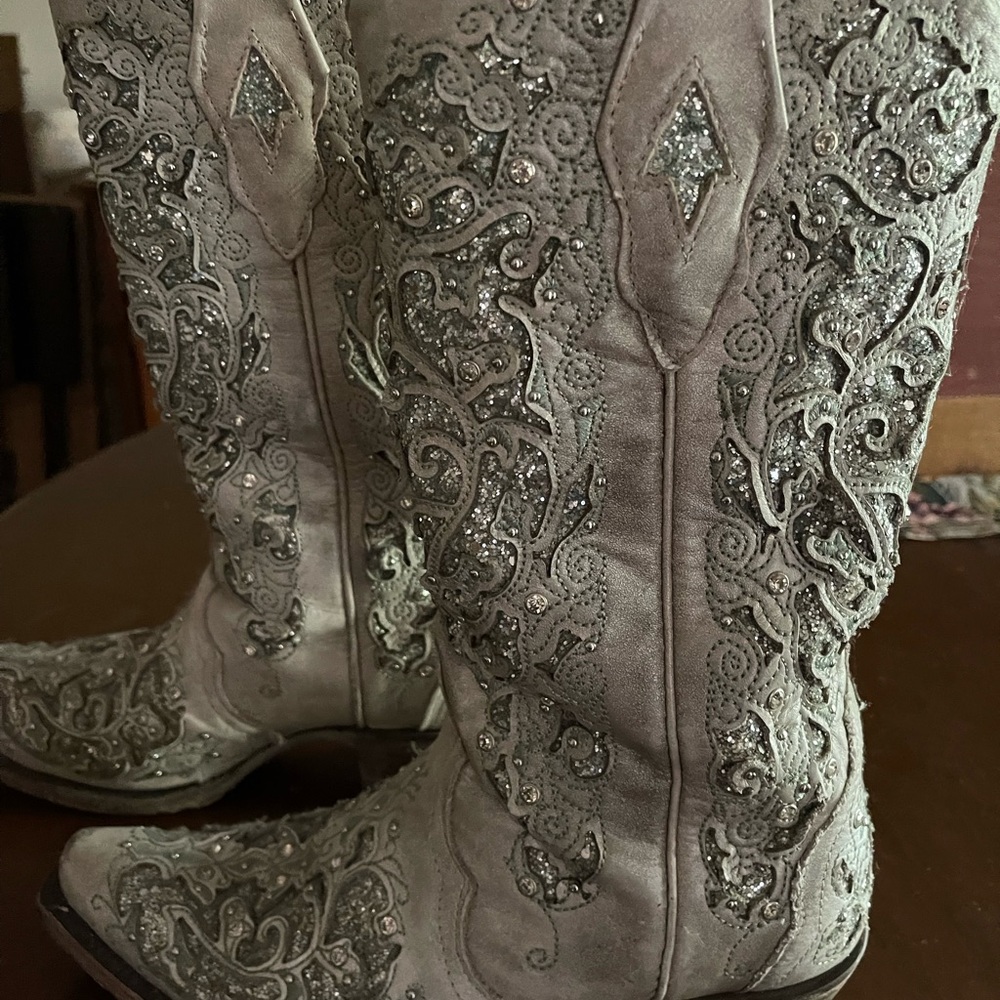 Corral Glitter Crystal Wedding Cowboy Boots